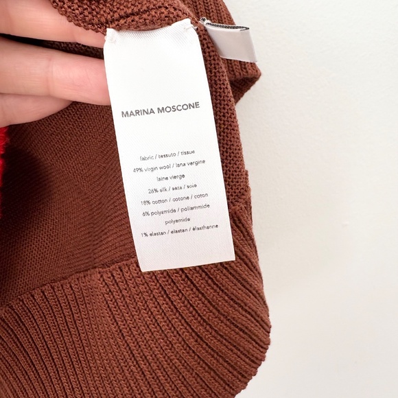 Marina moscone wool-silk blend patchwork sleeveless sweater - Picture 5 of 7